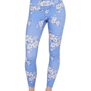BEYOND YOGA Floral Blue High Rise Leggings